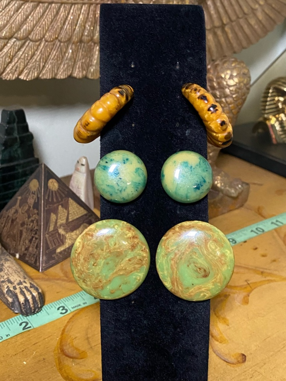 Vintage Clip-On Earrings - Large & Small Pair